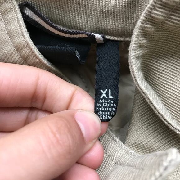 Vintage Y2K Hurley Lined Harrington Heavy Twill Work Jacket Mens XL Zip Khaki - Picture 9 of 12